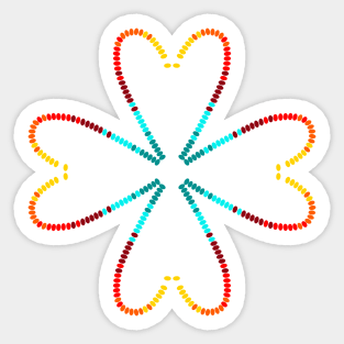 Beadwork Floral Sticker